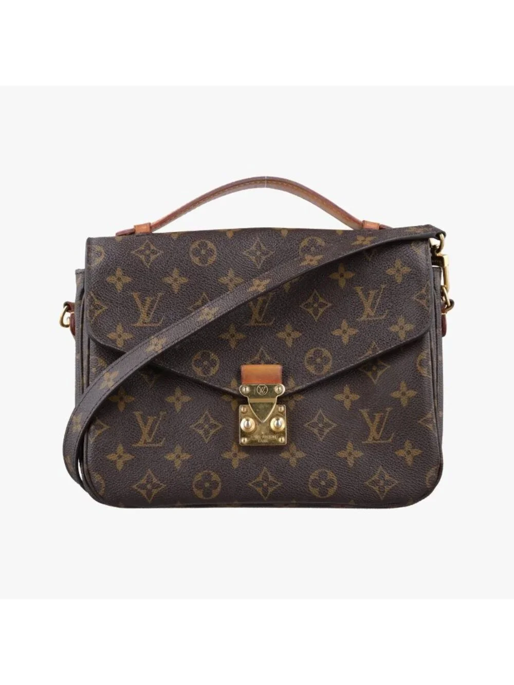 Louis Vuitton Pochette Metis MM Monogram Brown Canvas Handbag